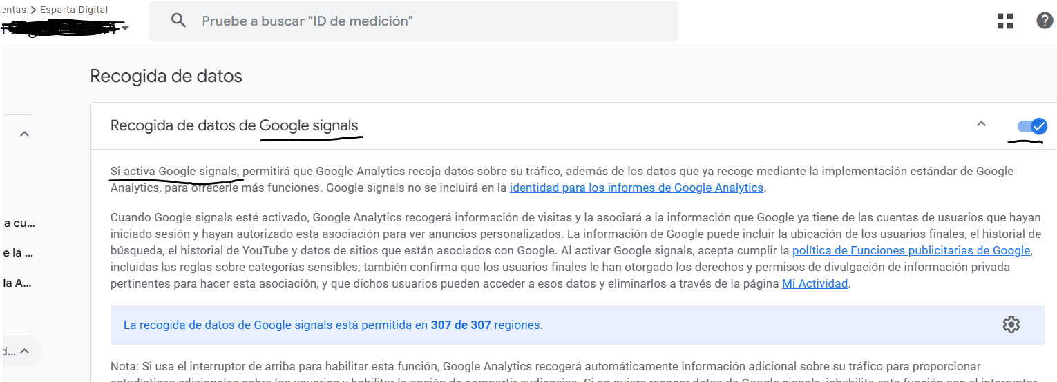 activar Google Signals